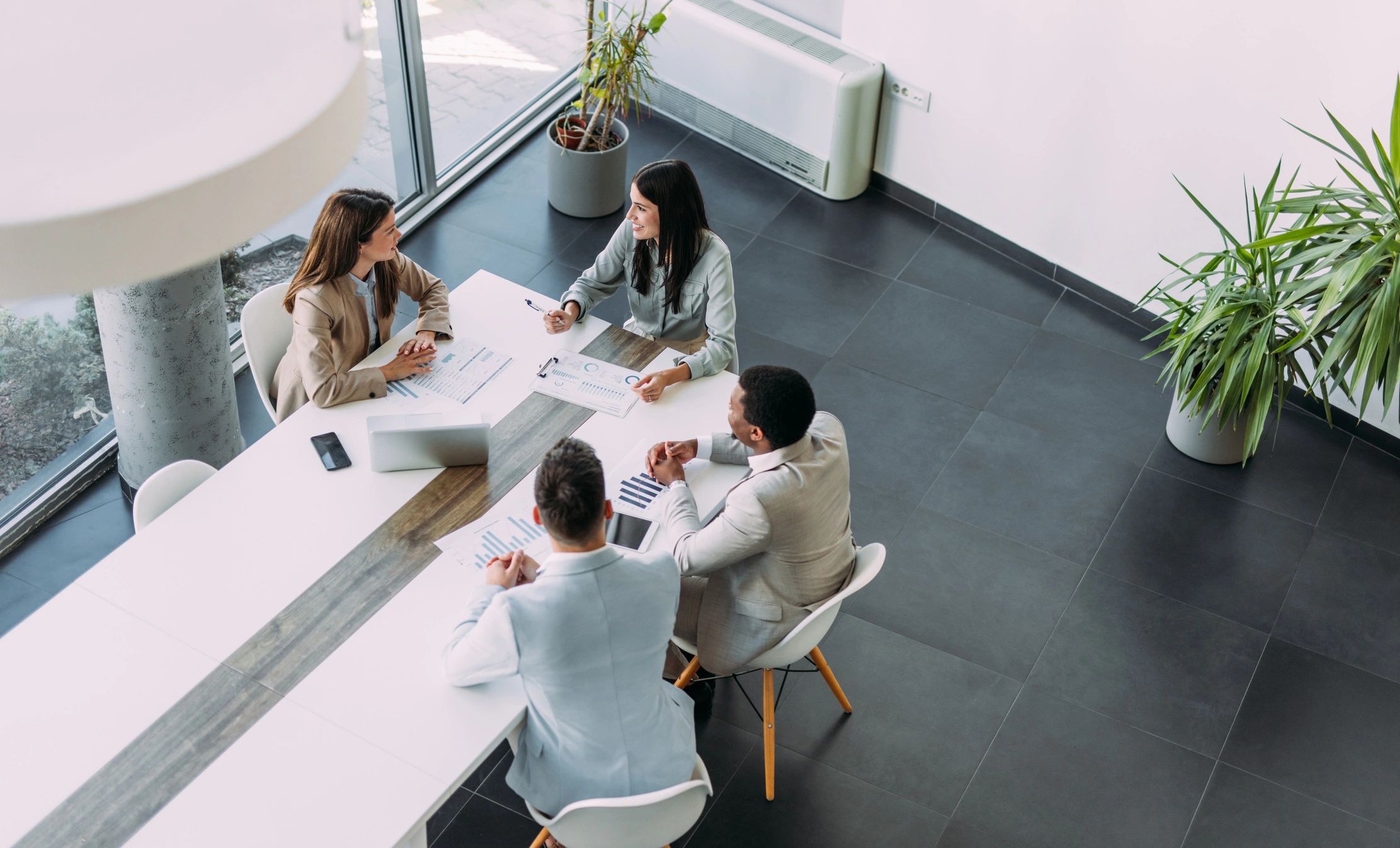Business professionals in a financial consultation meeting